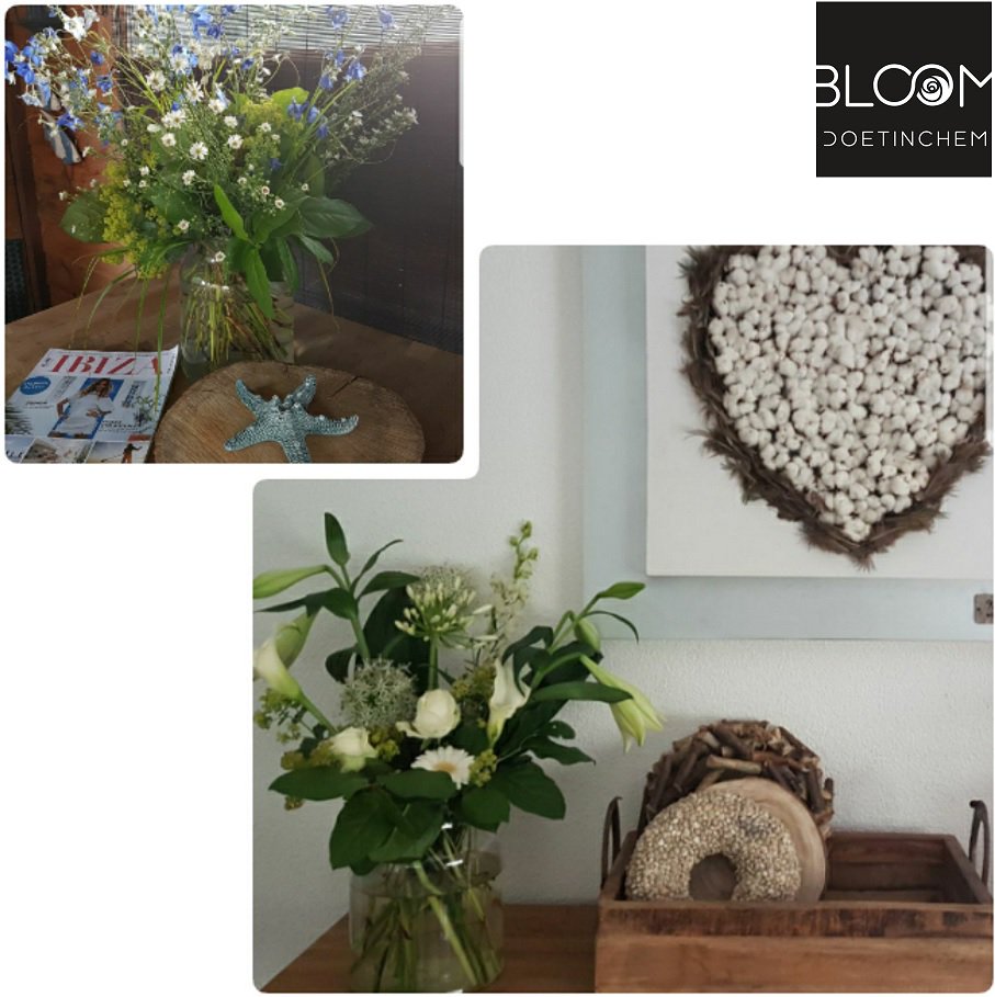 Bloemen brengen sfeer, zowel binnen als buiten.