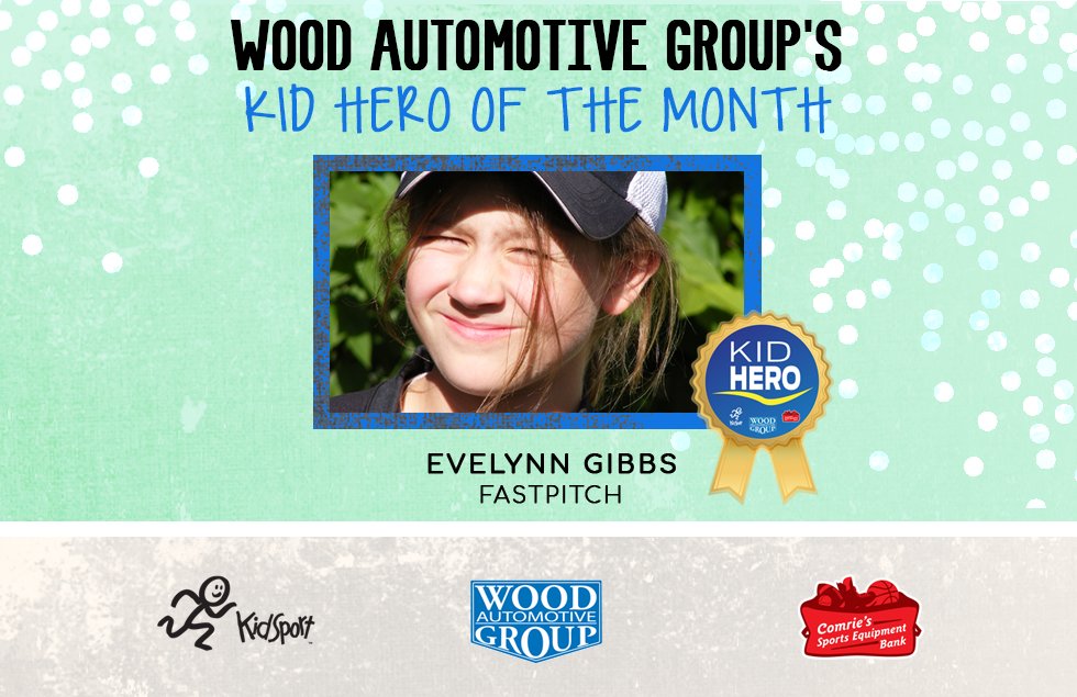 Congrats to Evelynn Gibbs, our Kid Hero of the Month! Click here to nominate a deserving youth athlete: bit.ly/2q8YkFP  #WAGKidHero
