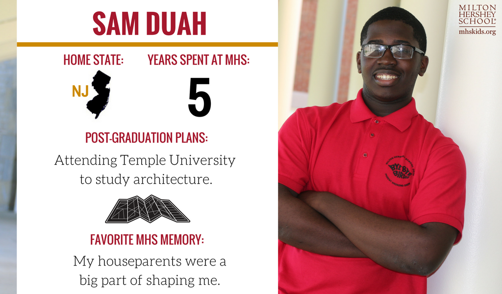 miltonhershey's tweet photo. “I want to come up with [designs] that are beneficial to families who need it.” - Sam ’17 https://t.co/e0DxLX8hkD #MiltGrad2017 @TempleUniv https://t.co/5tbONXwl8b