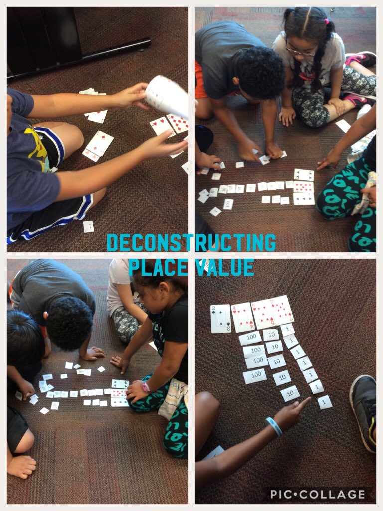 MissMcKnight512's tweet photo. Having fun with Place Value! #ELLStepUp #Summer #HandsOnMath @theSMSd https://t.co/I0G0tdHJu3