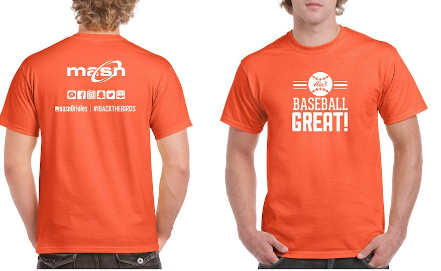 masnOrioles's tweet photo. Want to win an "Ain't Baseball Great" shirt? Follow us and RETWEET this tweet to enter! Rules: https://t.co/jSLKLOwjQC #IBackTheBirds https://t.co/ed57a787gq