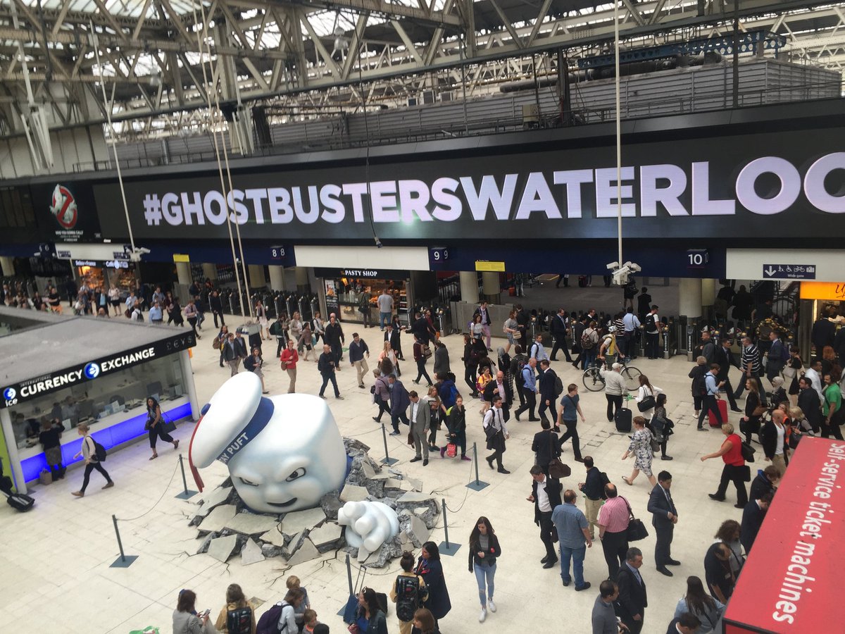 TalonOOH's tweet photo. Sony Pictures' Ghostbusters highly commended at the #OMA17 for their Waterloo station takeover @MGOMD @JCDecaux_UK https://t.co/LZEn3YszMo
