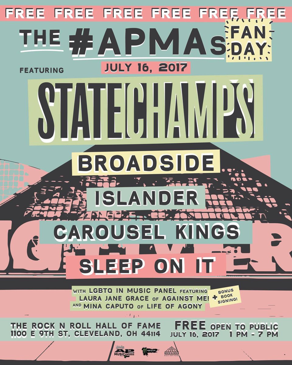 tyszal's tweet photo. hello we are playing a free show in cleveland the day before the #APMAs ‼️ https://t.co/A9P2Yp72uQ