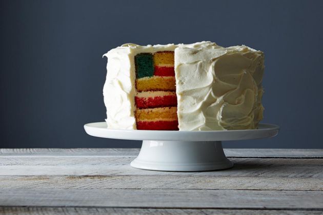 Patriotic Red, White, &amp; Blue #Flag #Cake for #4thofJuly! yahoo.com/style/how-to-m… #July4th #recipe #foodie #foodporn #recipes #dessert #party