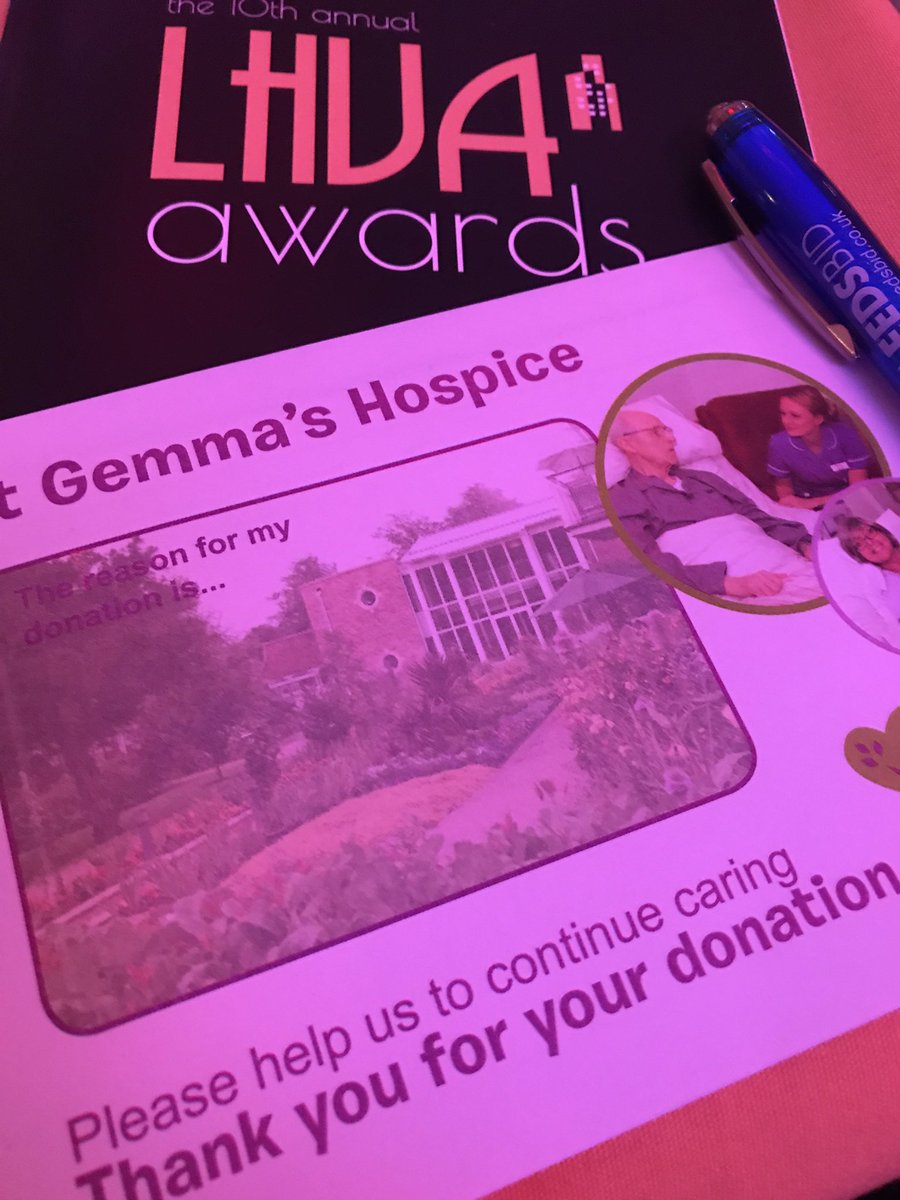 #lhvaawards Excellent attendance at the 10th Anniversary Awards.  Supporting St Gemma's Hospice.