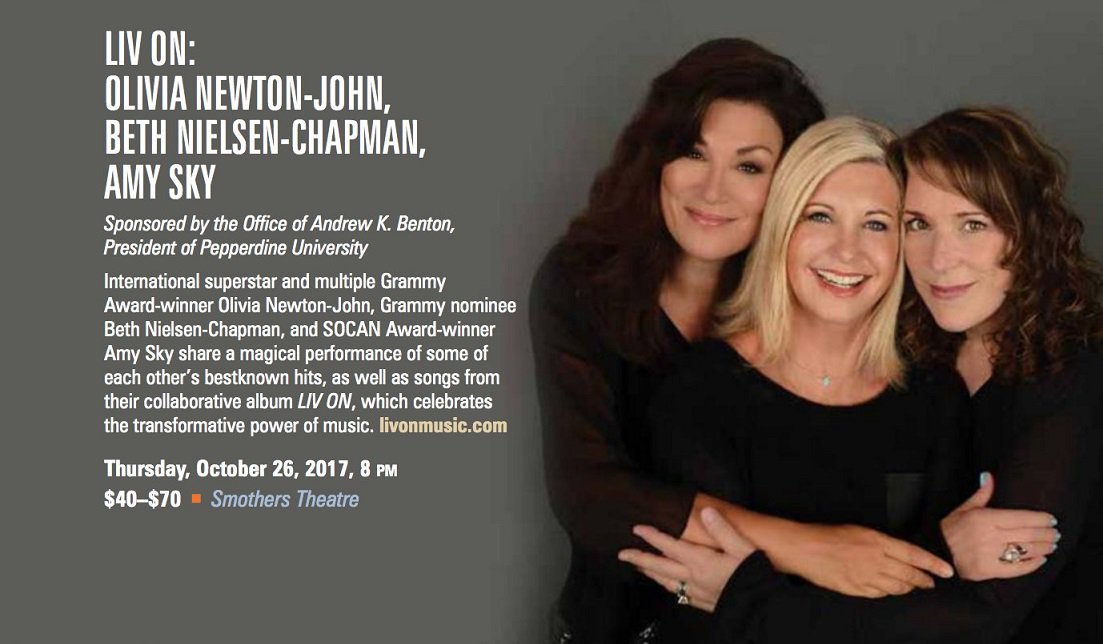 October 26, 2017 - <a href="/LIVONMusic/">LIV ON</a> in Concert - @PepperdineCFA 8PM arts.pepperdine.edu