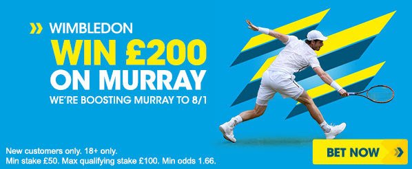 checkyourodds's tweet image. WIN £200 ON MURRAY !!! 
Link-&amp;gt; goo.gl/pfgmE4

#bettingtips #Wimbledon2017 #AndyMurray