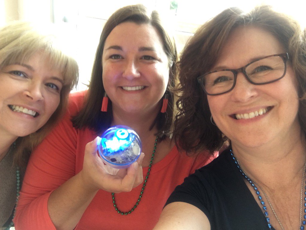 Innov8toEduc8's tweet photo. Enjoying PLEARNing time with my fellow TLCs using Spheros. There's power in learning and in play. #jcpsequip https://t.co/QdTMgBtDDU