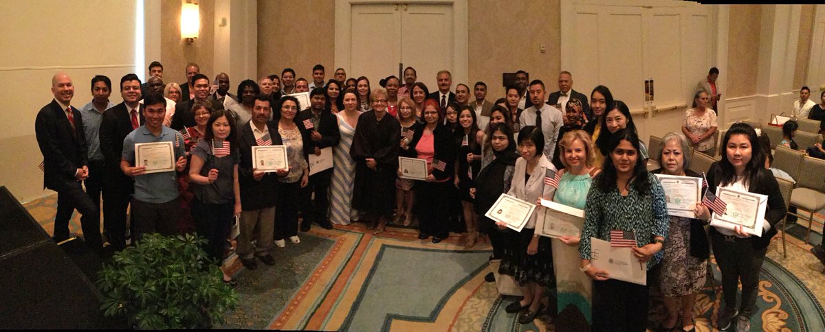 robcrain's tweet image. 50 New Citizens sworn in today @DallasBarAssoc by U.S. Chief Judge Barbara Lynn. Great Day @BeloMansion! #StrongerTogether