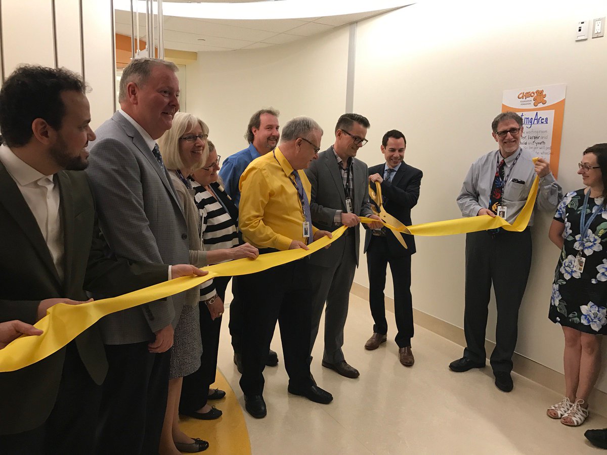 CHEO's tweet photo. We had our #ProjectStitch Open House today - Phase 4 is now complete! We're so excited to have this new addition to our care at CHEO! https://t.co/qiGIkJzVGo