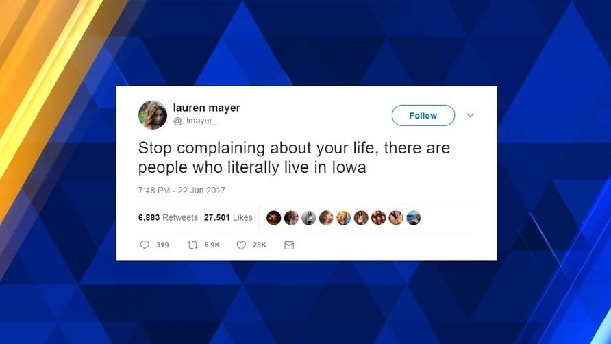 wdsu's tweet image. Nebraska woman starts Twitter war with Iowa dlvr.it/PR3k1l