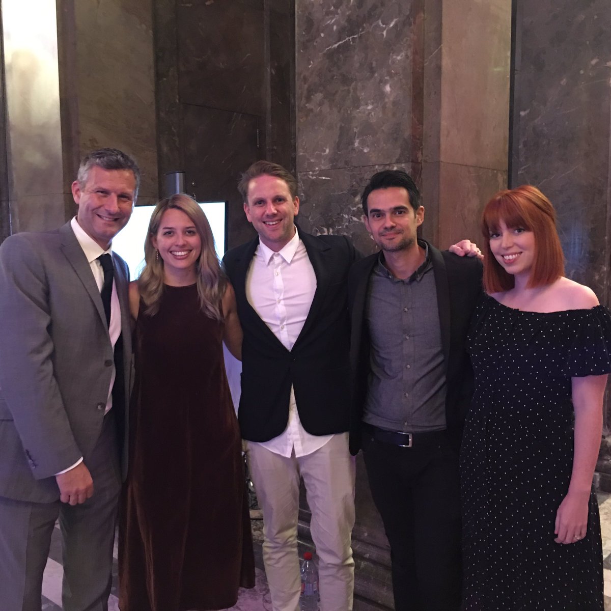 AusHouseLondon's tweet photo. 🇦🇺 comedian @adamhillscomedy our MC for the night with @LucyMason @PhilHubby @JessEllenH @pablotato https://t.co/h9HbozEfRi