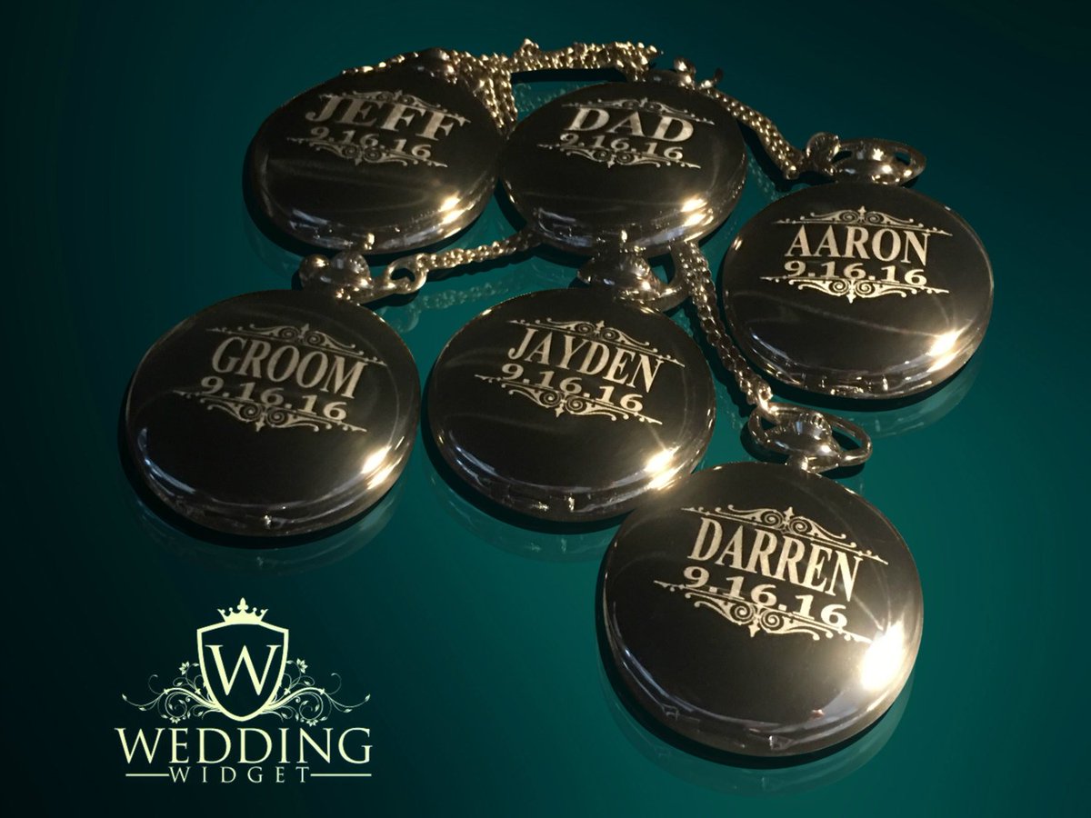 WeddingWidget's tweet image. Groomsmen gift - 4 Personalized Silver Pocket watches - … etsy.me/2qUUYv6 #weddingwidget #CustomEngravedGift