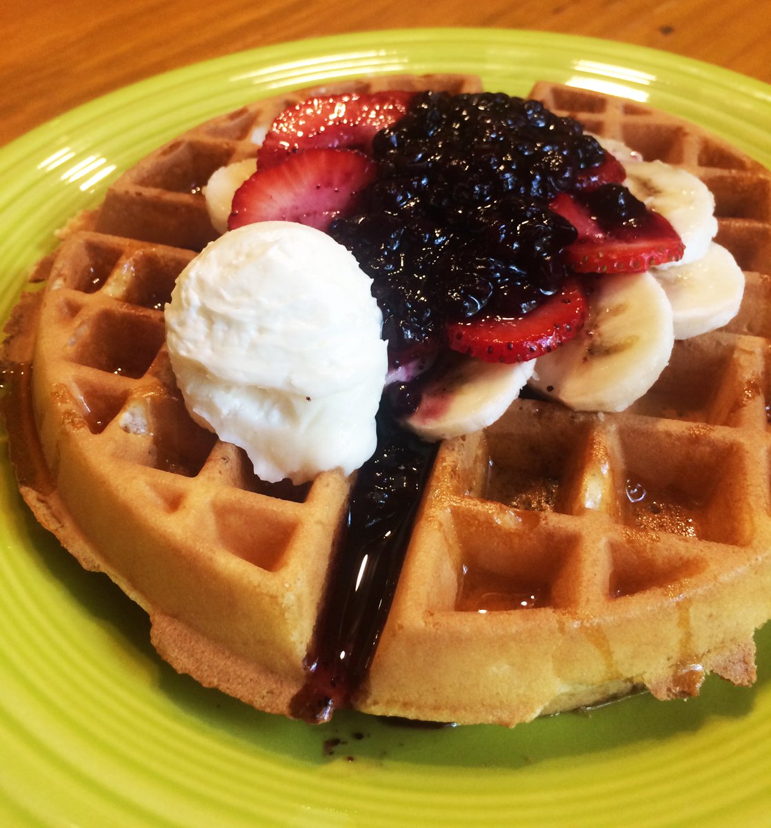 It's #NationalWaffleDay folks! #cornerkitchen #waffles