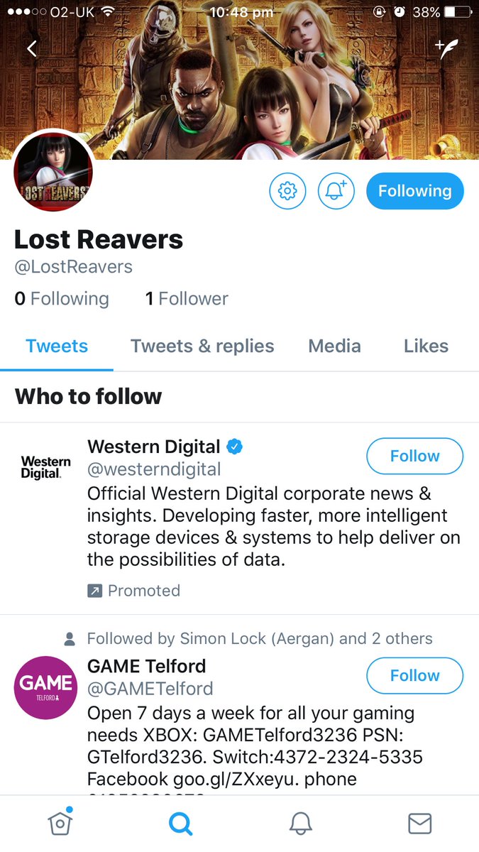 RoundOfToast's tweet photo. When you are the only person following the lost reavers twitter account #lostreavers #projecttreasure #wiiu #nintendo https://t.co/D89m61lmdc