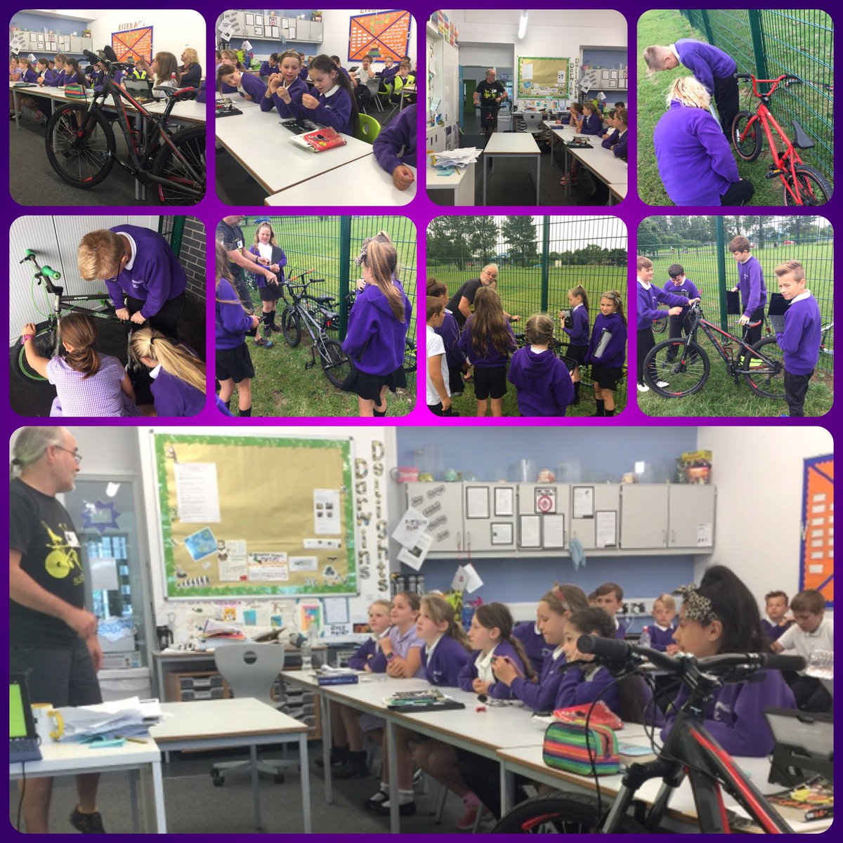 YBB_Yr6's tweet photo. Thanks @SustransSCWales for all your #Bike #Maintenance wisdom! #safelyFIRST @sustrans @SustransCymru @BaeBaglan https://t.co/X9I5c4Au0s