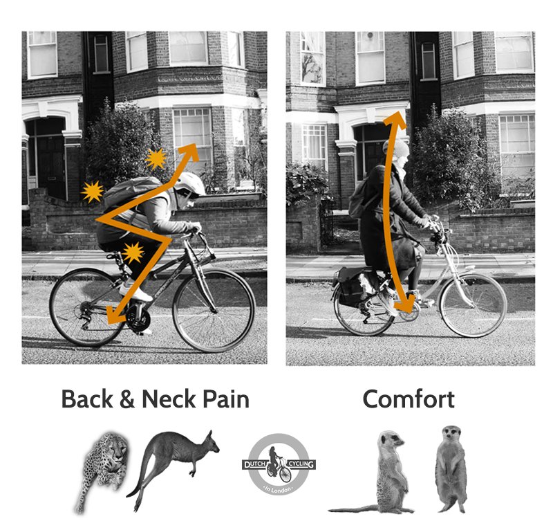 Improve your comfort, communication, sightline, visibility, and sociability. Change your life. Get an upright bike: dutchcyclinginlondon.com/change-and-sav…