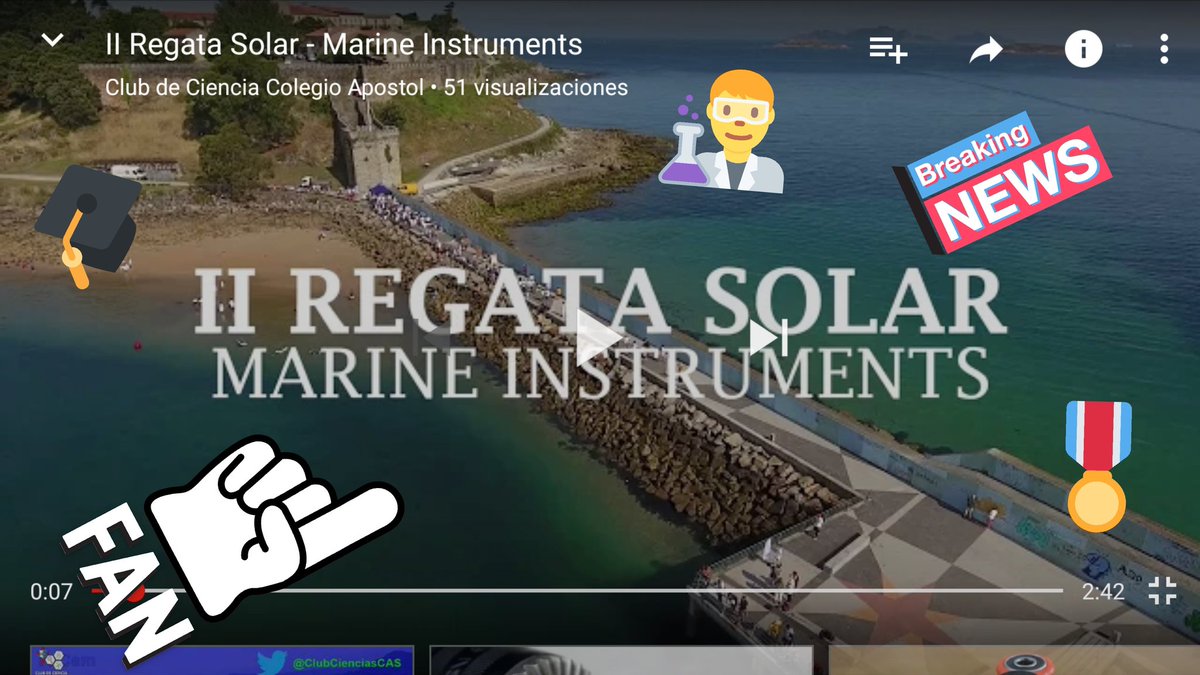 ClubCienciasCAS's tweet image. Ya tenemos el vídeos de las #regatasolar @MarineInstrumen así que disfrutar de la #regata youtu.be/hnkr-I-geK8 #ciencia #stem #science