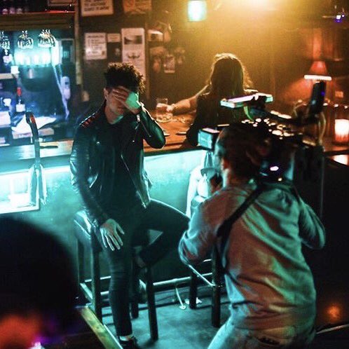 Nightly's tweet image. behind the scenes of the talk to me video by @megmeyer