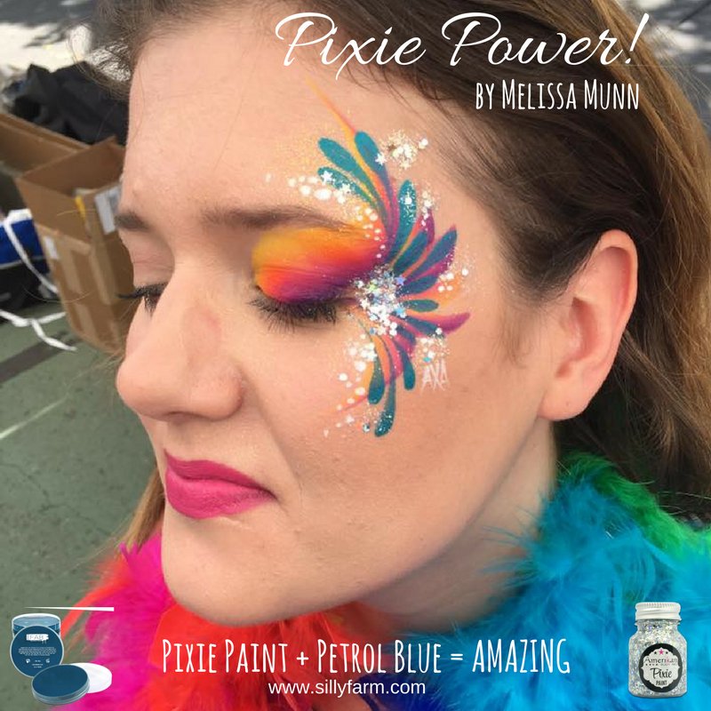 SillyFarm's tweet photo. #Pixie Power! https://t.co/TqNsrb6W6N creates MAGIC with her eye-mazing designs! #facepaint #eyeart #PixiePaint https://t.co/Lsh15Y20ll