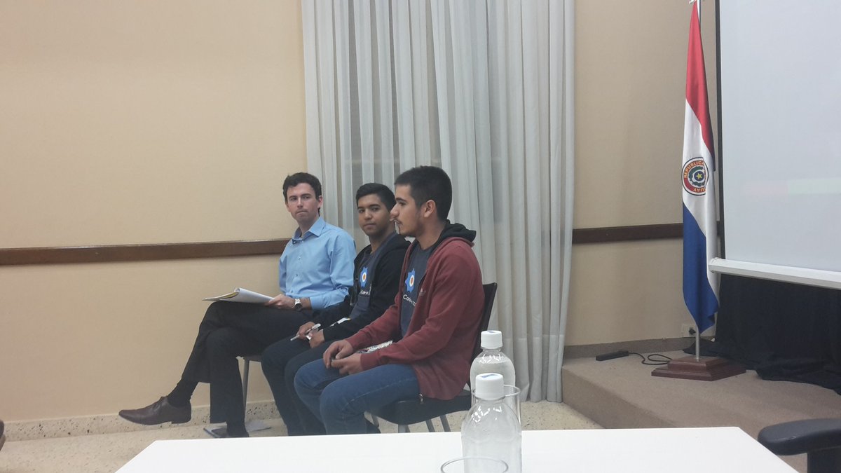 PyEduca's tweet photo. Entrevista a beneficiarios del programa #UCPN de Caacupé @richar_jos y Pablo Ortega cuentan sobre su historia en la asamblea de #PYEduca https://t.co/0eobRPPn4d