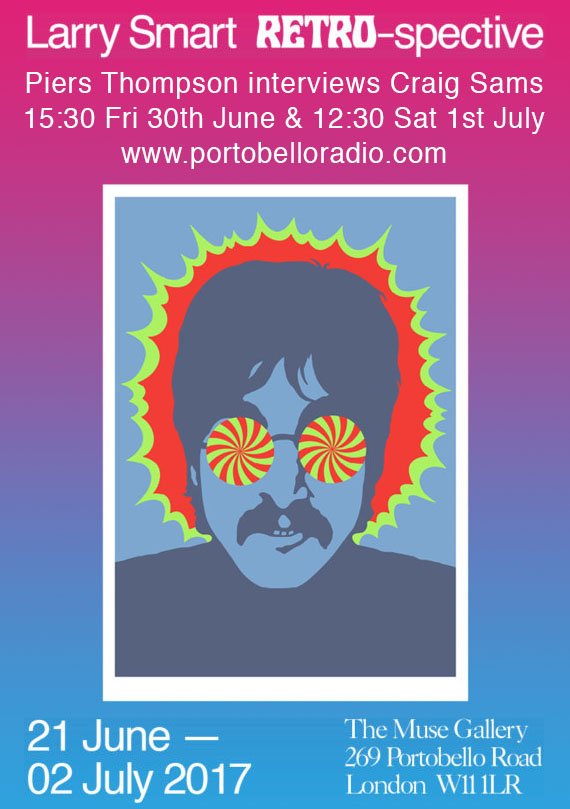 #Psychedelia again! <a href="/piersthompson/">piers Thompson</a> interviews <a href="/craigsams1/">Craig Sams</a> about <a href="/LarrySmartArt/">Larry Smart</a> exhib <a href="/Muse_Gallery/">The Muse Gallery</a> portobelloradio.com/live.html