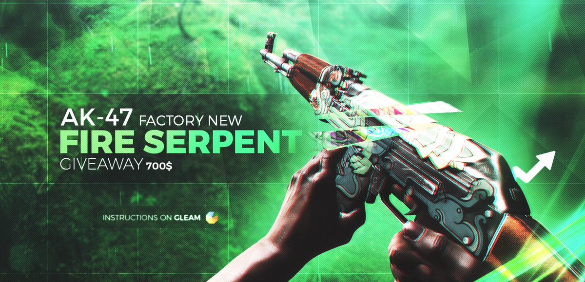 skinup on twitter ak 47 fire serpent factory new giveaway
