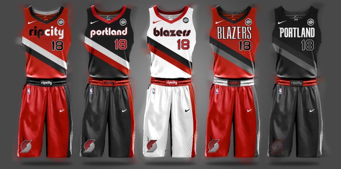 Artist-designed NBA jersey concepts every Blazers fan love
