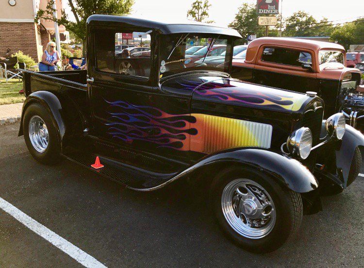 redhutdiner's tweet photo. One of our winners from yesterday’s car show, a 1930 ford pickup truck🔥 #classiccars #redhutdiner https://t.co/iL5671IHs3