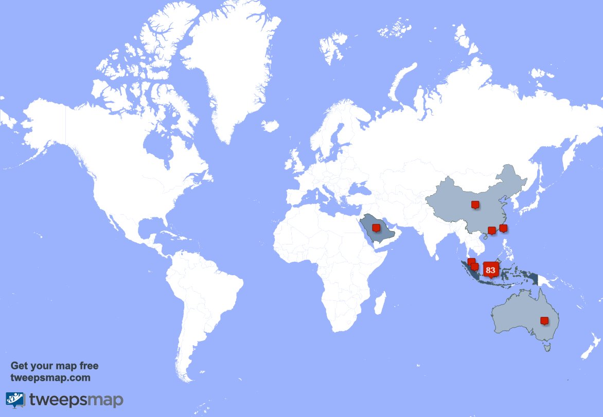 I have 1 new followers from Saudi Arabia last week. See tweepsmap.com/!Kadirsbmi