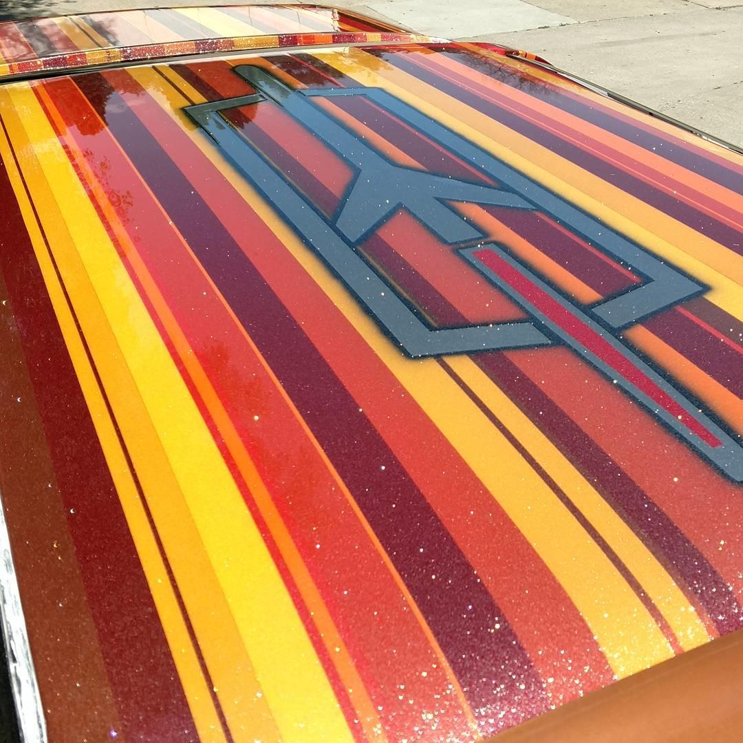So cool, old school... Shared from Headstone Hotrods: The 4 foot long olds emblem was a throwback to this cars era. All paint, no filter. 🤘