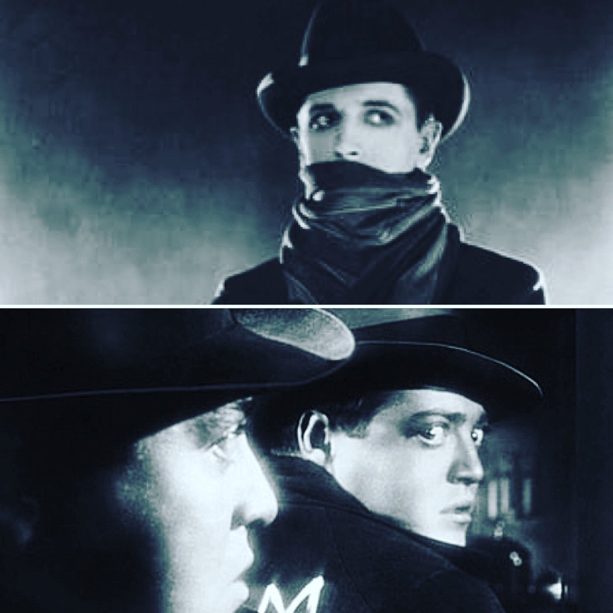 Flash_Noir's tweet photo. Ever notice the similarities between The Lodger (1927) and Fritz Lang's #M (1931)? #fear #villains #Hitchcock50 https://t.co/UD1m3MTx4W