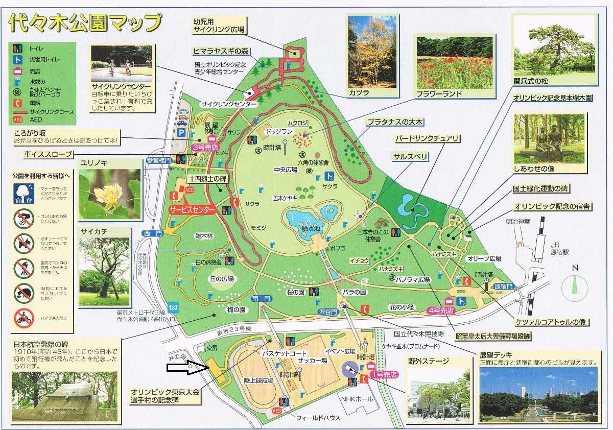 ぶらっと代々木公園 on Twitter "こんにちは。添付の園内マップを参考にしてください。 イベント広場などが
