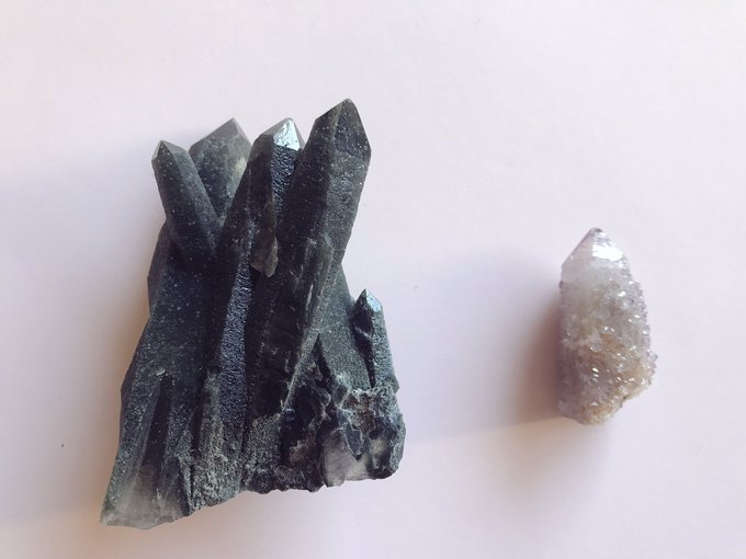 My new babies: Hedenbergite quartz and amethyst spirit quartz 😍✨ https://t.co/1GwbpLHiNL<a href="/tag/togetic"class="tags"><span>#togetic</span></a>