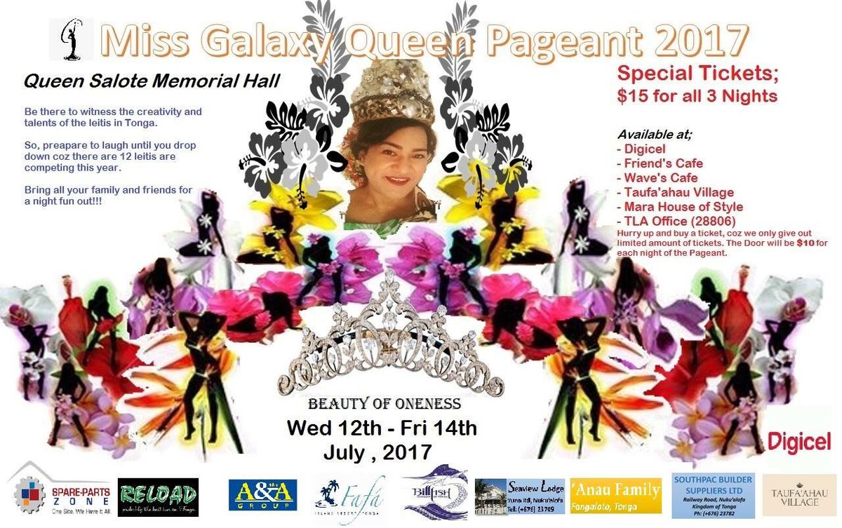 henryahonyc's tweet photo. Tickets for the Miss Galaxy Queen Pageant are now available! #LGBTI #Tonga #Leitis https://t.co/RJtia9NRtD