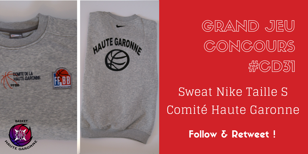Comitebasket31's tweet photo. 🎁[Grand Jeu-Concours ] #3
Follow et Retweet @Comitebasket31 afin de gagner un sweat #nike du CD31 ! #JeuConcours #jeu https://t.co/2uFYP92XvK