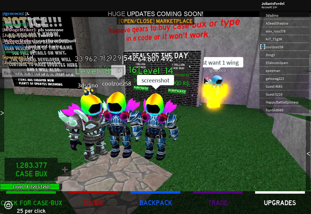 roblox case clicker codes november roblox case clicker codes november