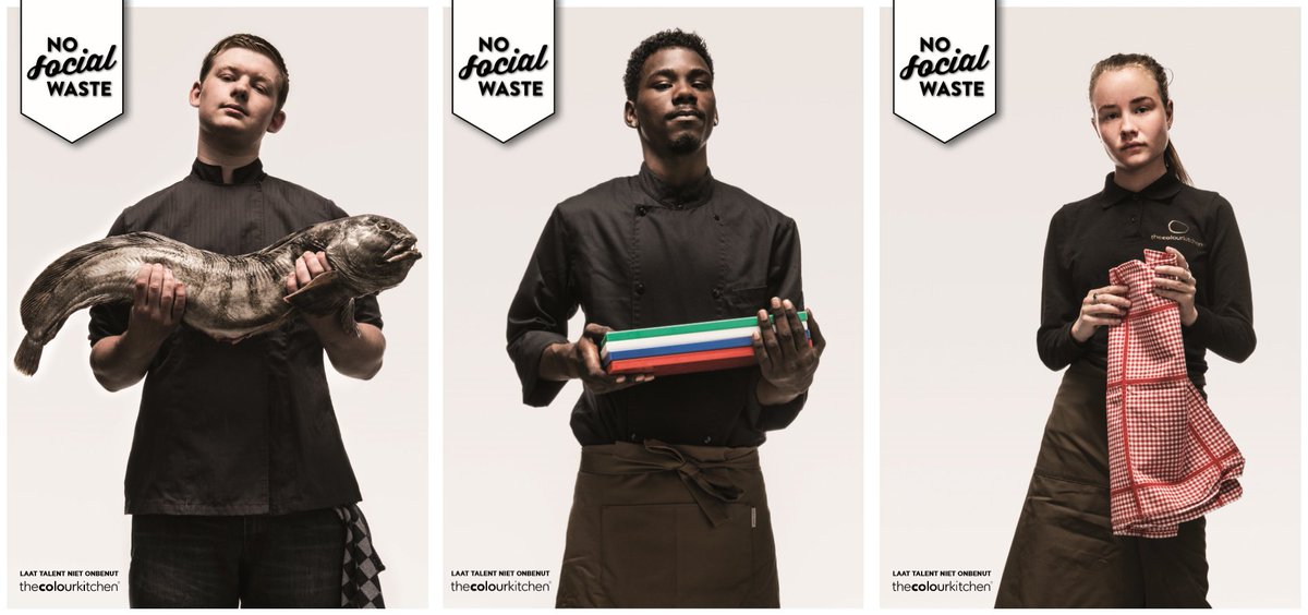 Onze laatste campagne: NO SOCIAL WASTE met de helden van @thecolourkitchen. Tijd voor actie! Geen onbenut talent op de bank #nosocialwaste