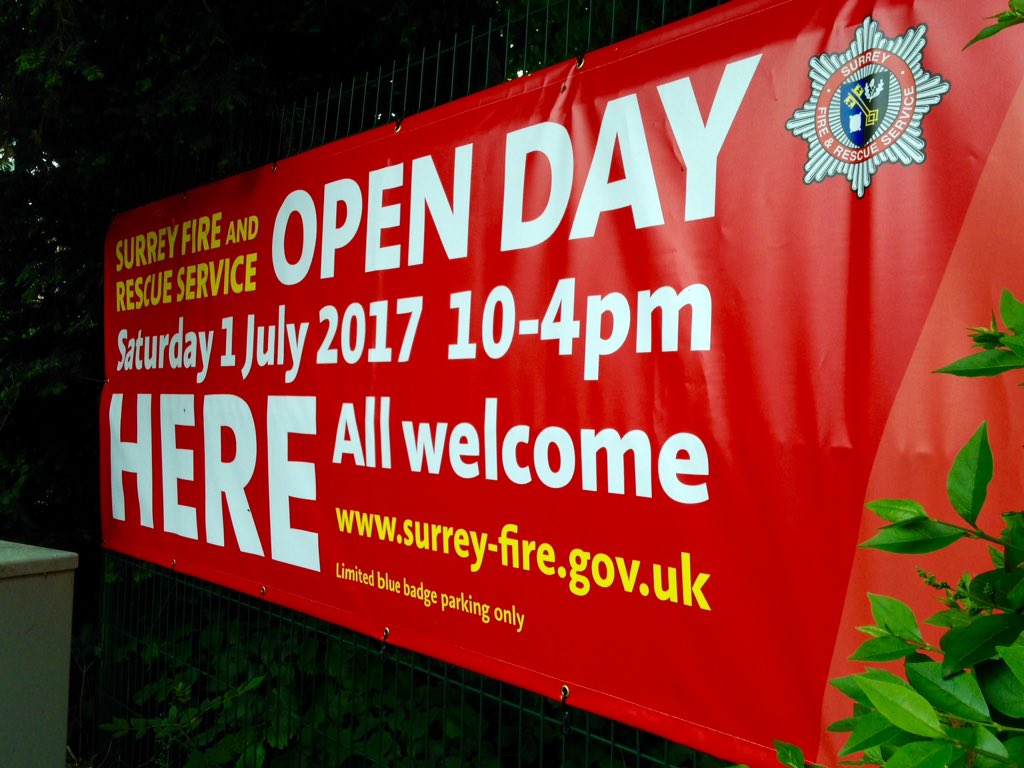 Looking for something to do tomorrow?Join us for a fun &amp; informative day at our HQ in #Reigate. Fire engine rides, demos, music &amp; lots more!