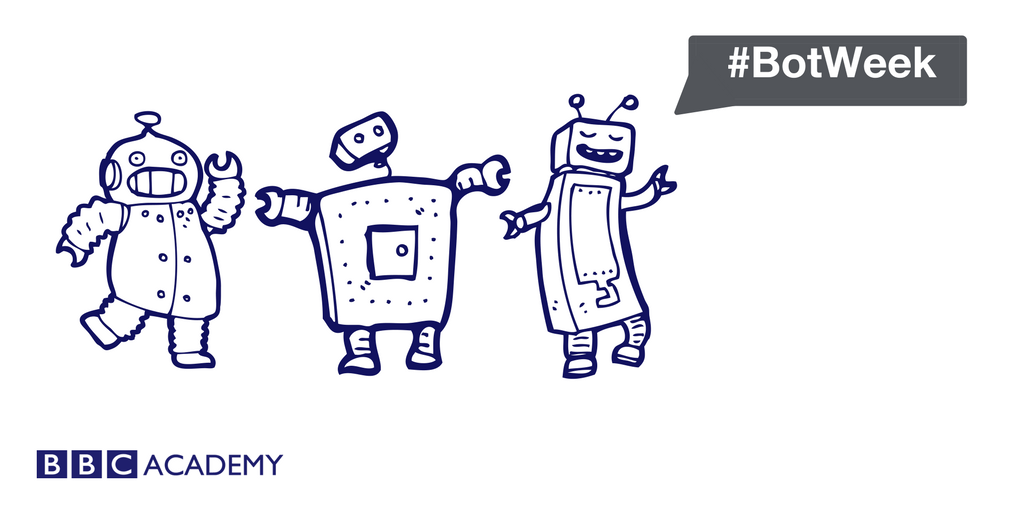 BBCAcademy's tweet image. This week we&apos;ve been exploring #bots, #AI &amp;amp; digital assistants. Keep an eye out throughout the day for all the highlights from #BotWeek