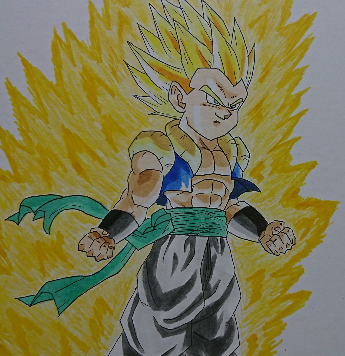 おむらいす 今日まで على تويتر 本日のイラスト 超サイヤ人ゴテンクス 絵描きさんと繋がりたい ゴテンクス