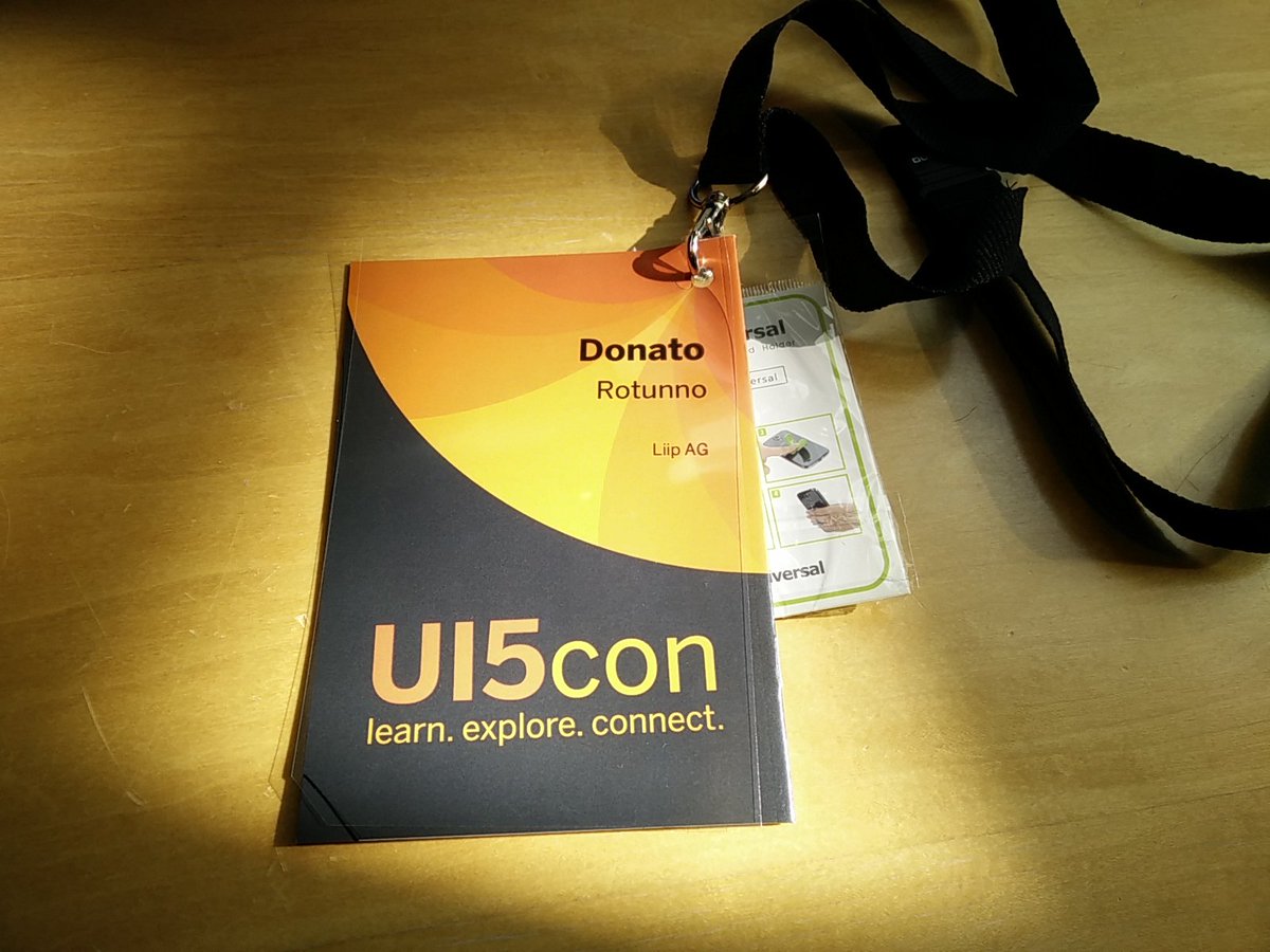 Just checked-in to the #UI5con. Excited to learn a lot today. #liip