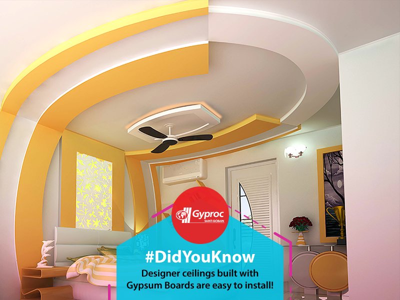 Gyproc India On Twitter Installing Gyproc India Designer Ceiling