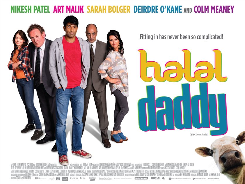 ElementPictures's tweet image. Halal Daddy is out today! The fabulous #cultureclash comedy starring  @iNikeshPatel, @SarahBolger &amp;amp; @DeirdreOKane1  is in Irish cinemas now.
