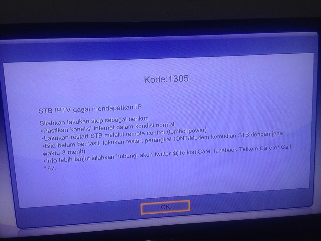 dendyts's tweet photo. @TelkomCare maaf pak tv kabel+internetnya error ya dari pagi https://t.co/gpB0Wwtfig