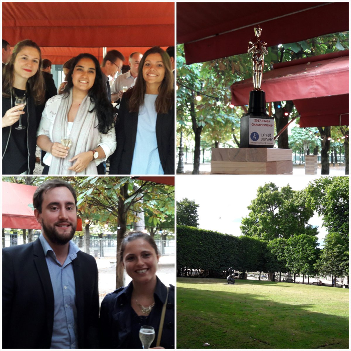 Une belle fin de semaine pour <a href="/julhietsterwen/">julhiet sterwen</a> et <a href="/EliaConsulting/">Elia Consulting</a> : soirée jenga / fous rires au jardin des Tuileries. #convivialité
