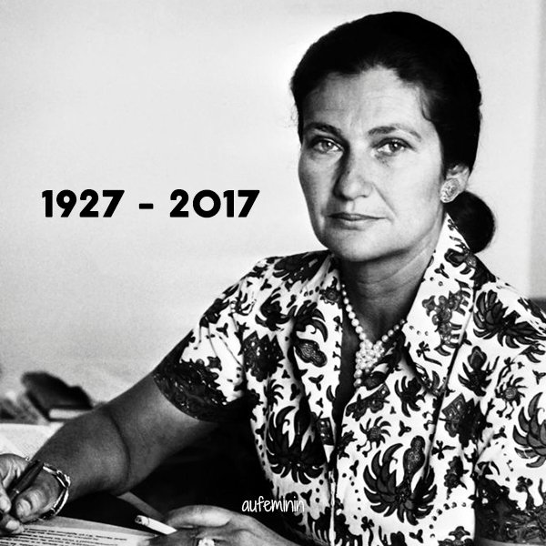 aufeminin's tweet photo. Figure du combat pour les droits des femmes et le droit à l'#avortement, #SimoneVeil est décédée à l'âge de 89 ans. Une immense perte... https://t.co/nM3G80VWla