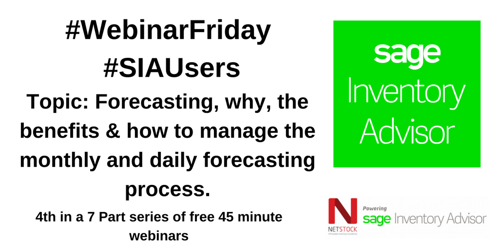 SageInvAdv's tweet photo. #FREE #WebinarFriday for #SIAUsers Fri 30 June 12pm GMT+2:00. #Inventory #Forecasting #OptimalOrders. Register https://t.co/6ztHe6bzRh #SaaS https://t.co/VKzliHW3O7