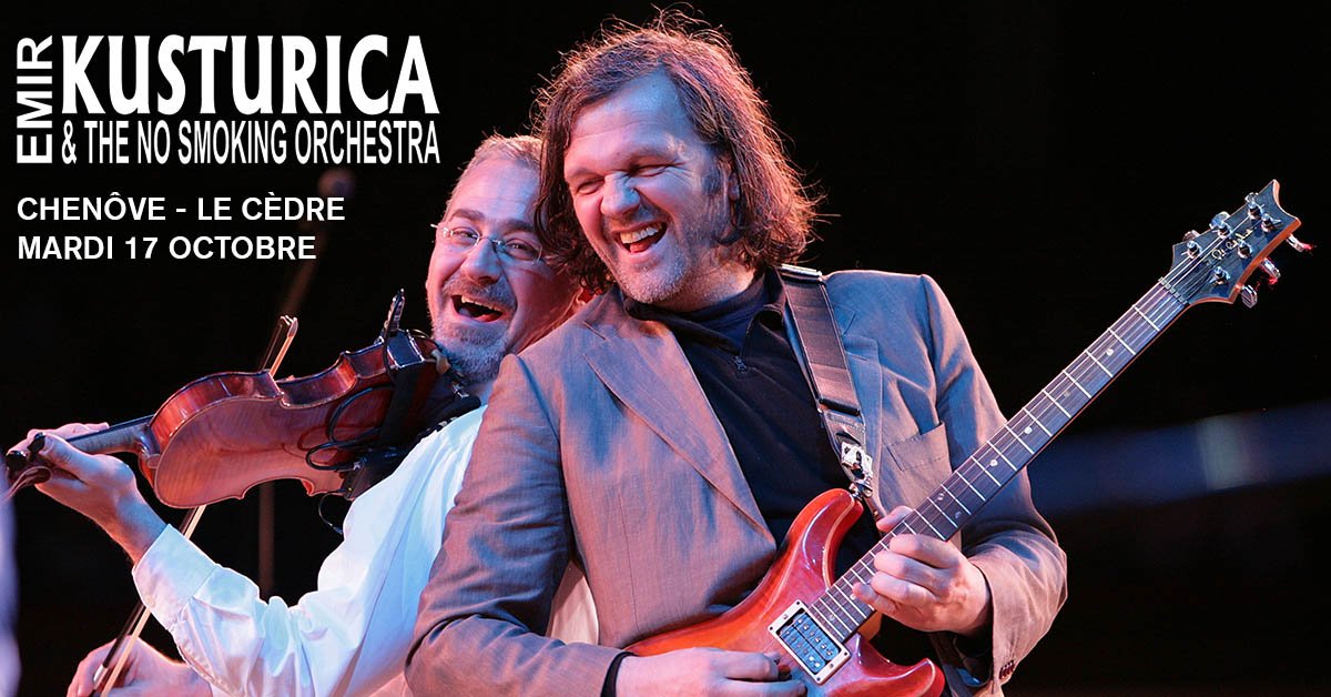 Retrouvez Emir Kusturica &amp; The No Smoking Orchestra le 17/10/2017 au Cèdre de Chenôve (Dijon) !
En vente le 04/07 : scenizz.com