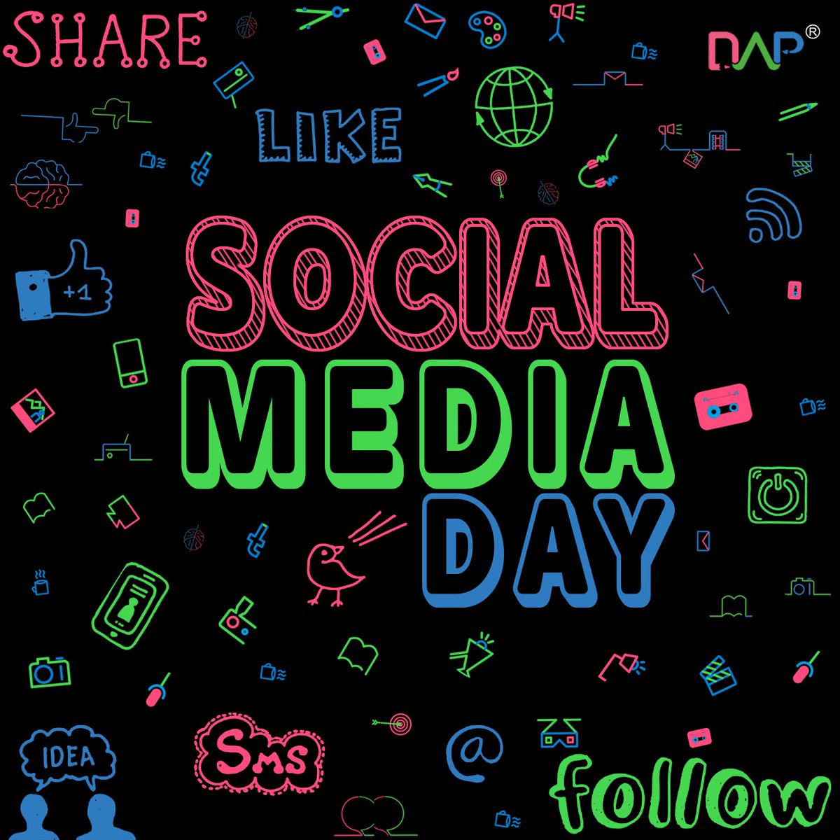 DAP_Ad_Agency's tweet photo. Happy #SocialMediaDay! Celebrate the day with commenting, sharing, posting &amp; liking. Stay Connected!
#SMday  #DapDesign #Dapadvertising https://t.co/PofY9kkJzL